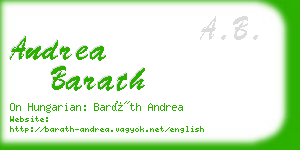 andrea barath business card